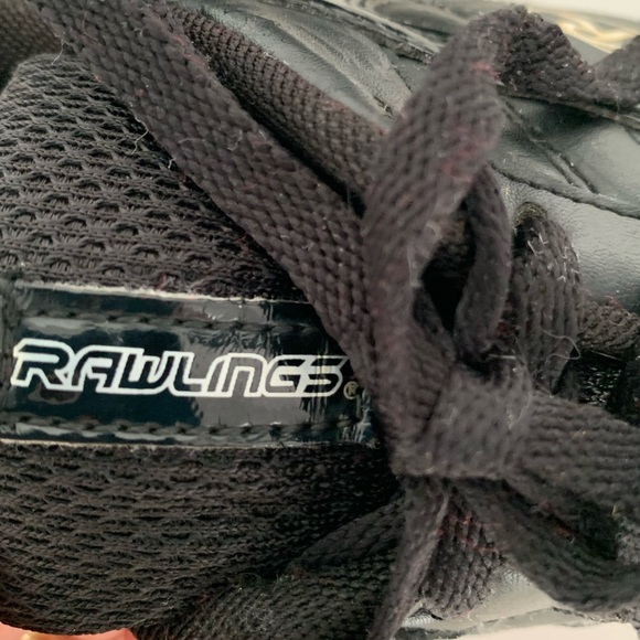 Rawlings Baseball Cleats Lace Up Black Boys Size 5 - Picture 15 of 16